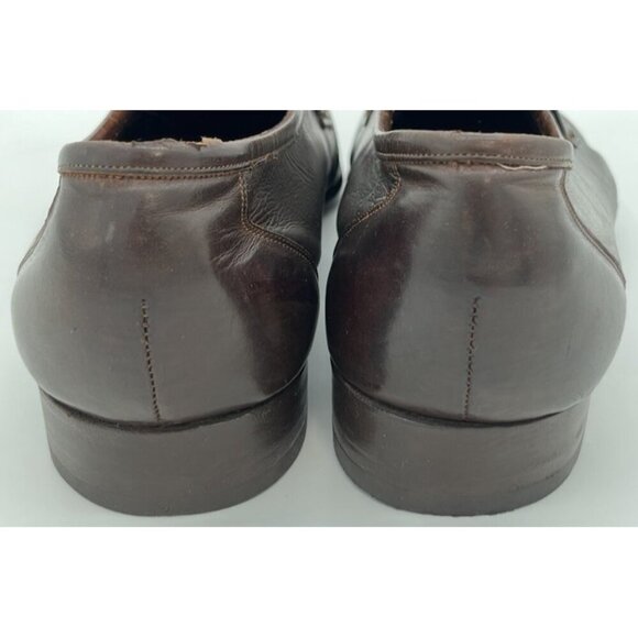 Vintage Florsheim Royal Imperial 11E Vintage Cordovan Yuma Brown Leather Loafers main image 8